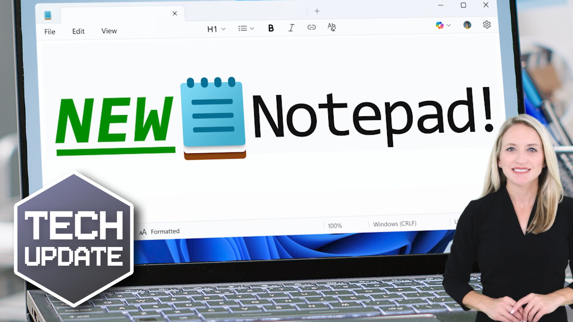 Notepad formatting tools